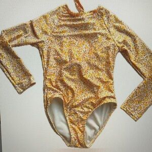 Floral long sleeve swimsuit